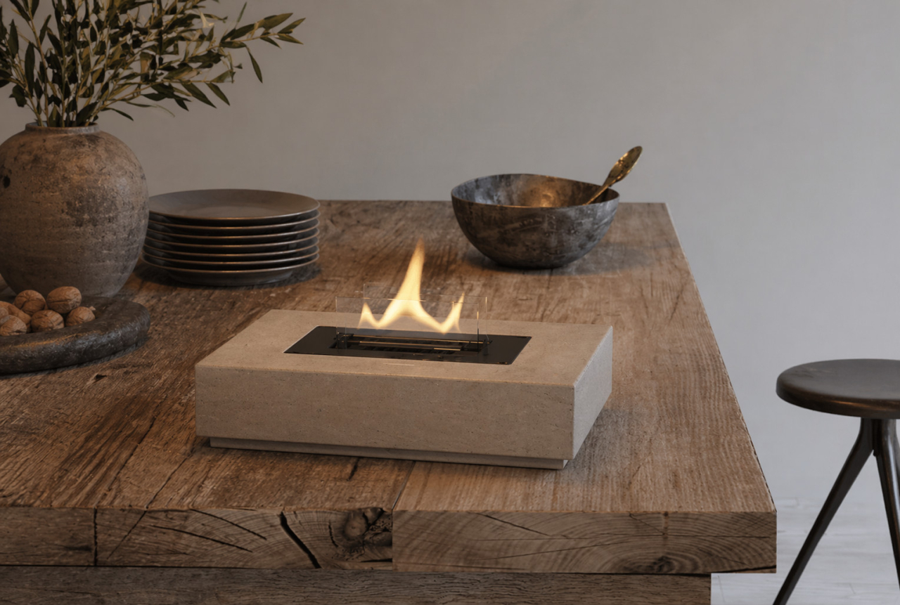 Tischkamin outdoor - So bleibt die Flamme bei Wind stabil